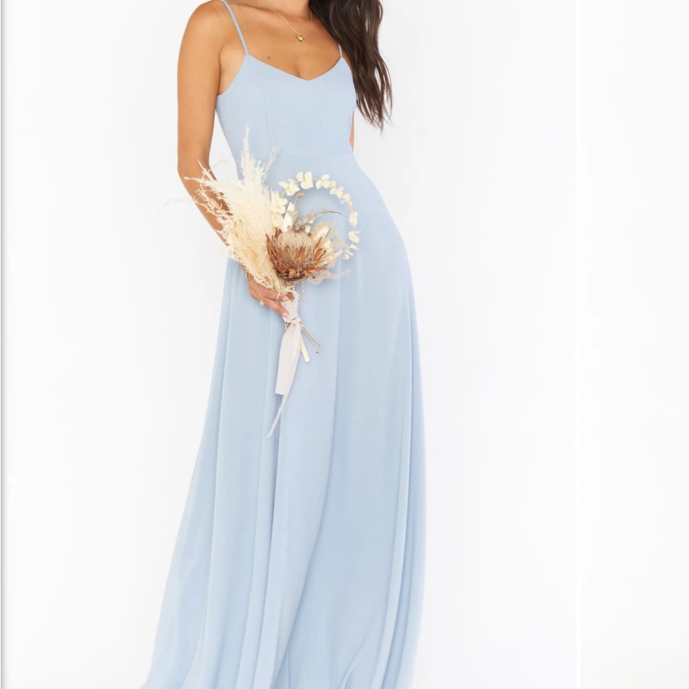 Show Me Your Mumu Bridesmaids Dress Faith Maxi in Steel Blue XXL